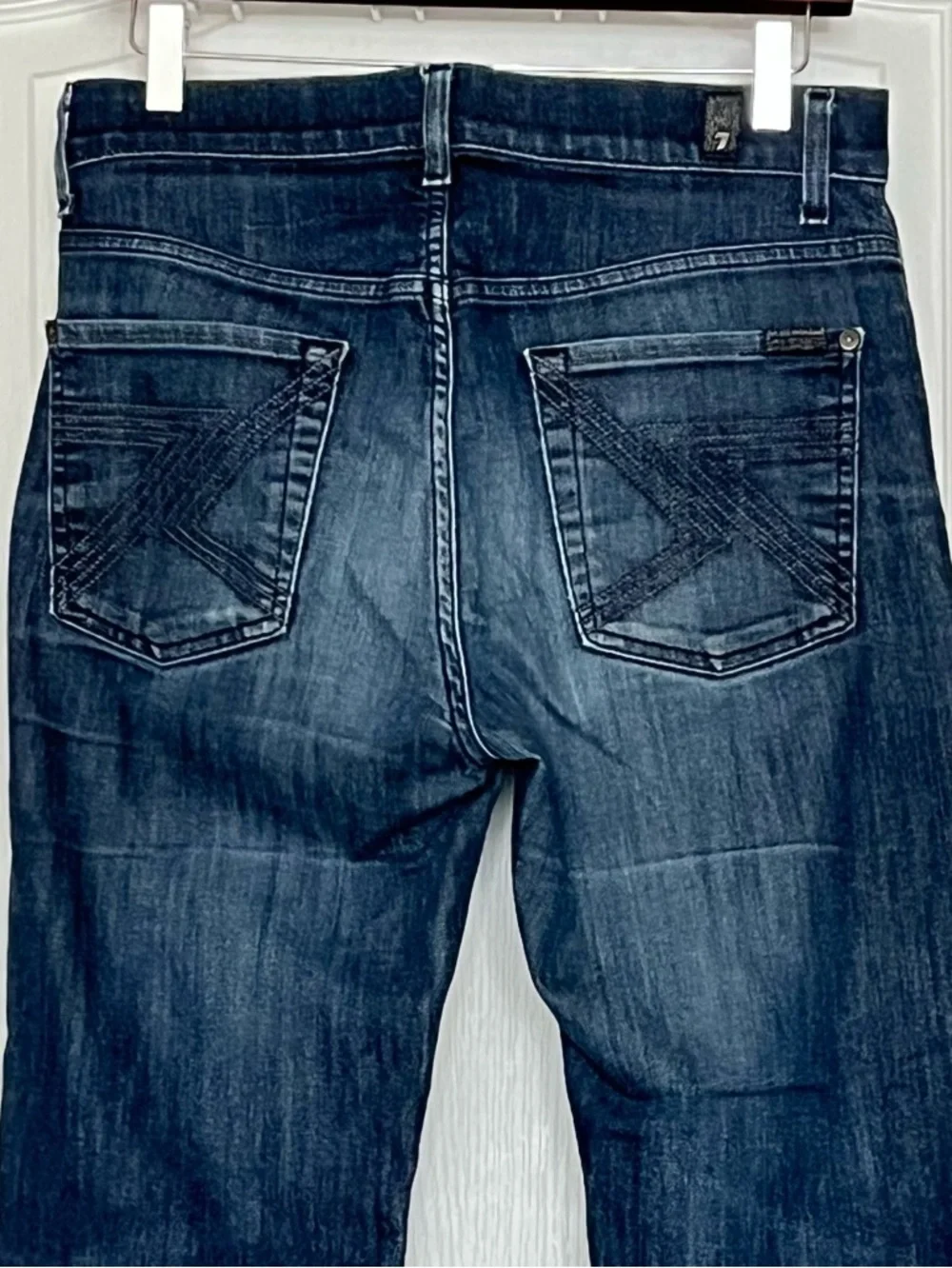 7 For All Mankind Kimmie Straight Leg Jeans Blue Sz 29 Classic Casual Minimalist - Picture 5 of 16